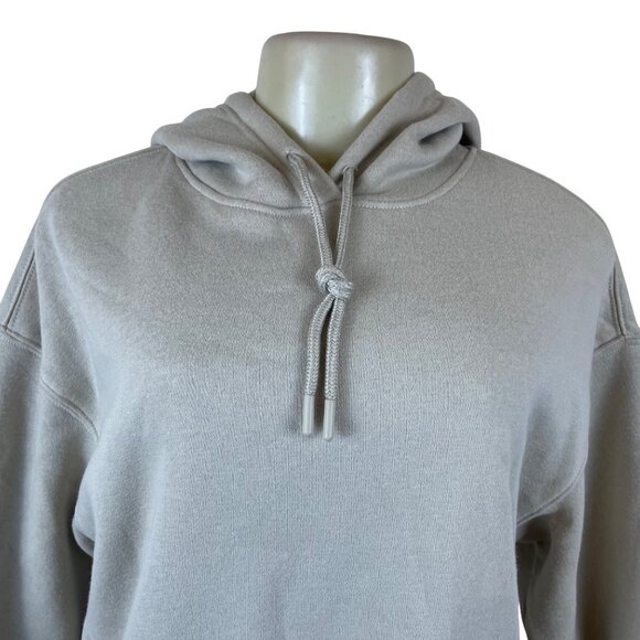 Harmony Women's Beige Cropped Hoodie Pull-On Drawstring Long Sleeves Sz XS - New - Picture 4 of 9